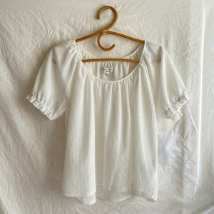 Madewell Texture & Thread Puff Sleeve Blouse